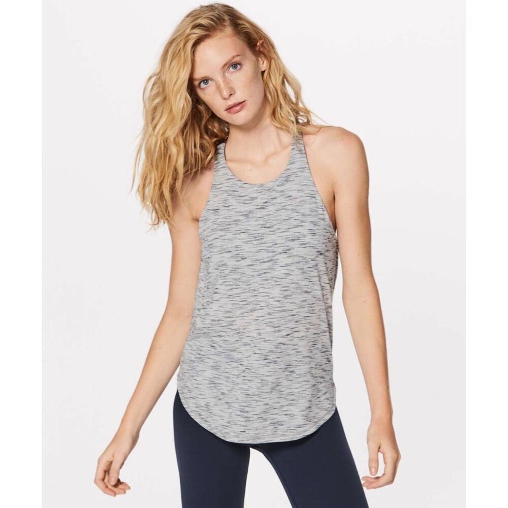 Lululemon Raise The Barre Tank Size 4 Tiger Space Dye Dark Carbon Activewear
